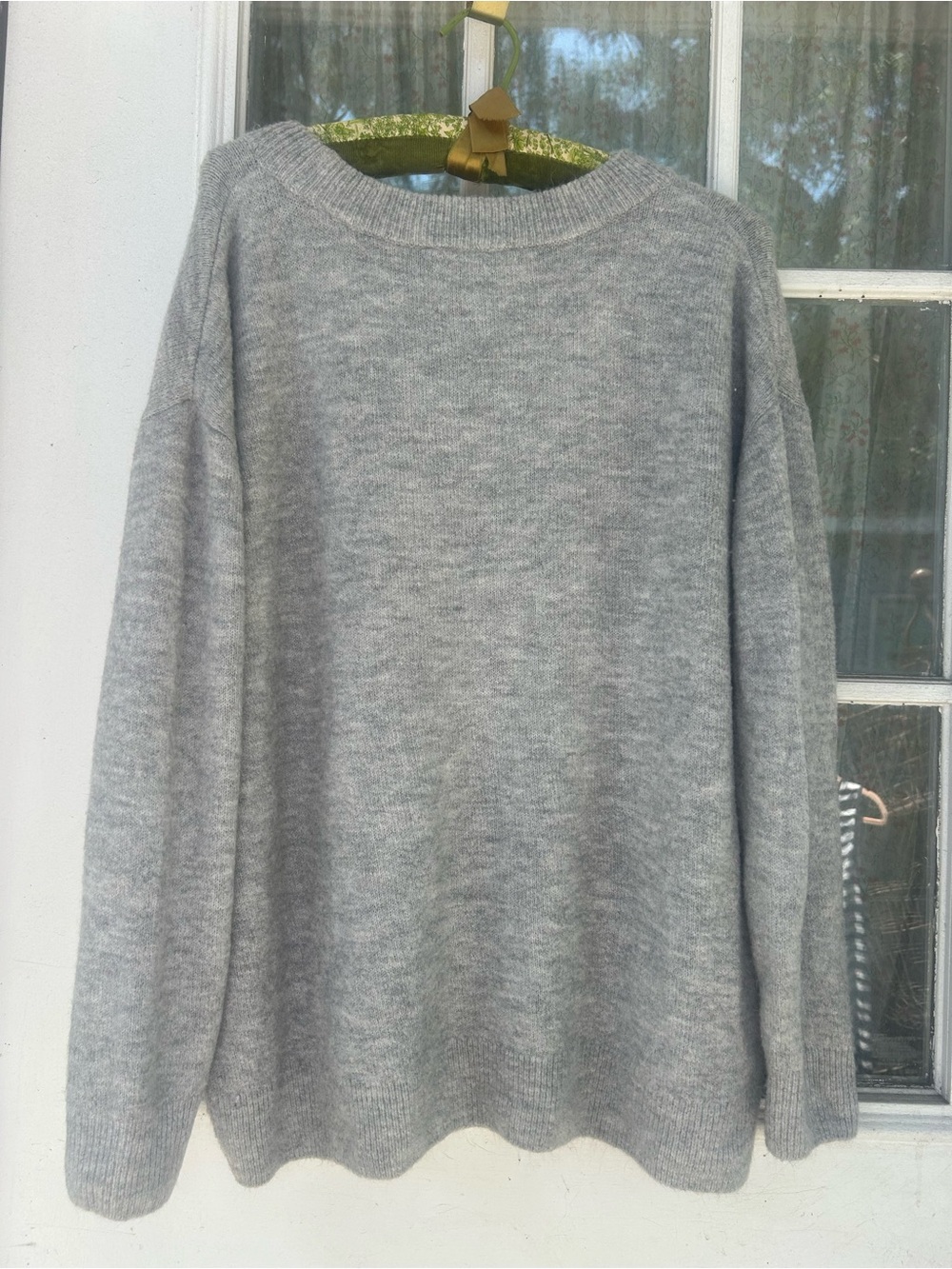 Broadway 38 Day Dreamer Sweater Large Gray Eyelash Letter Knit Cozy Pullover - Picture 7 of 7